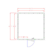 American Panel 12X12C-O Walk-In Cooler 7'-3-3/4" H X 11'-7" W X 11'-7" D Outdoor