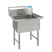 BK Resources BKS6-1-18-14S Sink One Compartment 23-1/4"W X 23-1/2"D X 44-1/16"H Overall Size