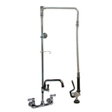 BK Resources BKF-SMSAPR-WB-AF8-G - Optiflow Swing Arm Pre-Rinse Assembly, 8" O.C Splash Mount