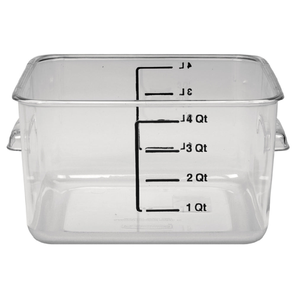 Rubbermaid FG630400CLR Space Saving Container 4 Quart 8-3/4"L X 8-5/16"W X 4-3/4"H