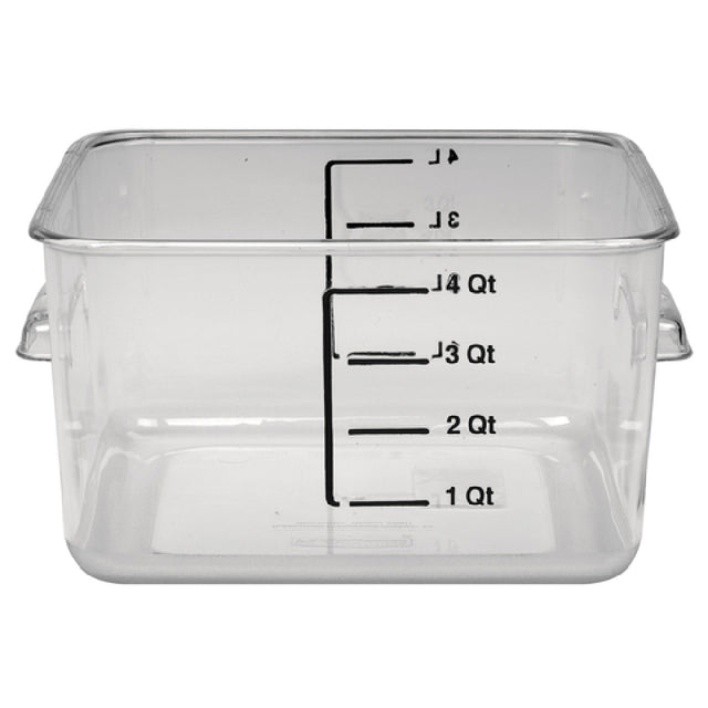 Rubbermaid FG630400CLR Space Saving Container 4 Quart 8-3/4"L X 8-5/16"W X 4-3/4"H