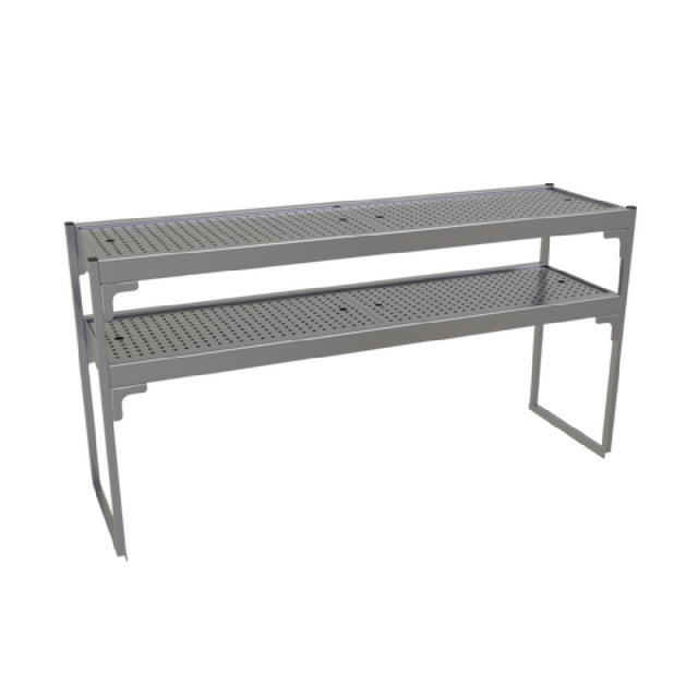 Glastender DOS/SS-54 Double Overshelf 54"W X 15"D X 27"H Removable Perforated Inserts