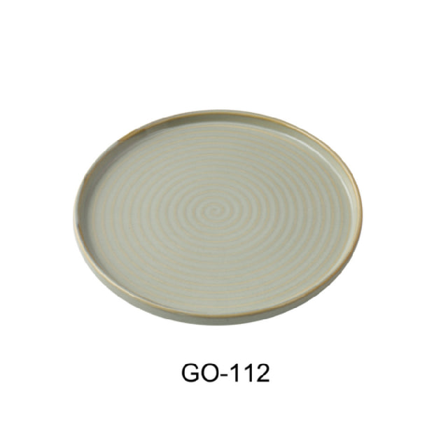 Yanco GO-112 Golden Coast Dinner Plate 12" Dia. X 1-1/4"H Porcelain
