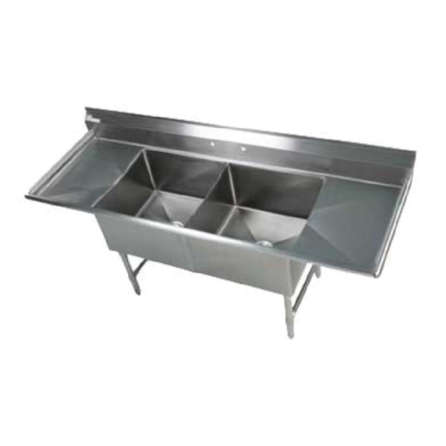 Klinger's Trading EIT22D24 Elite Sink Two Compartment 96"W X 29-1/2"D X 41"H