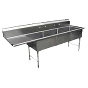 GSW USA SE18183L Sink Three Compartment 75-3/8"W X 24"D X 45"H