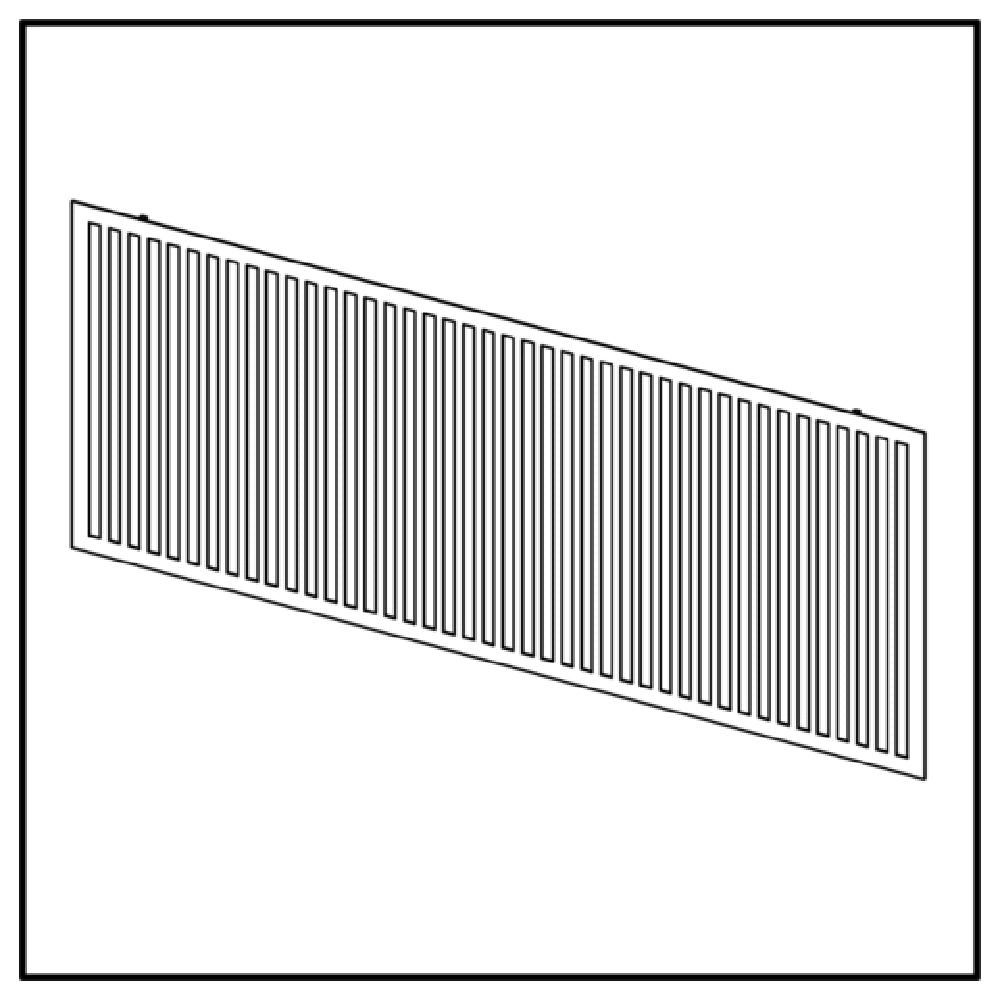 BauscherHepp VE-38062 Venta® Metal Panel With Cut-out Decor "STRIPES" To Cover The Front Of The Buffet Table