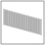 BauscherHepp VE-38062 Venta® Metal Panel With Cut-out Decor "STRIPES" To Cover The Front Of The Buffet Table