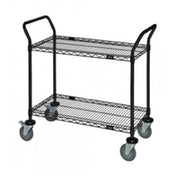 Quantum WRC-2448BK-2 Utility Cart 48"W X 24"D X 37-1/2"H (2) Wire Shelves