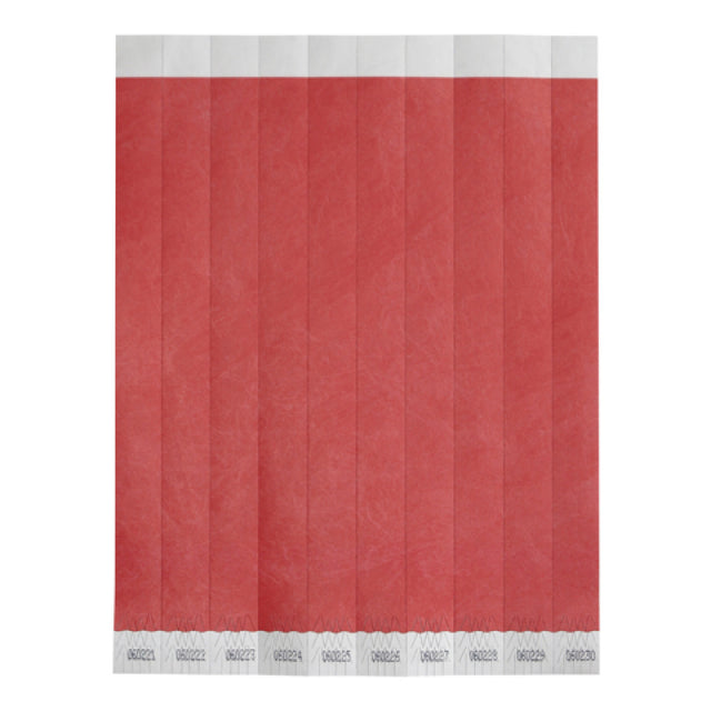 Bar Maid WB-100R-S Bar Maid Wristbands 3/4"W X 9.5"L Tyvek (No Tear)