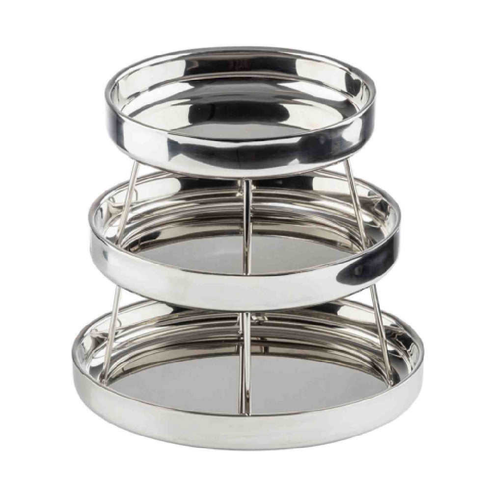 TableCraft Products 12915 - Double Wall Seafood Tower, Three-tier, Oval