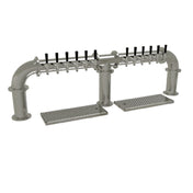 Glastender PB-12-MF Pipe Bridge Draft Dispensing Tower Countertop (12) Stainless Steel Faucets (handles Not Included)