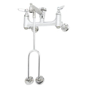 T&S Brass B-0655-BSTR Service Sink Faucet 8" Centers-adjustable From 7-3/4" To 8-1/4"