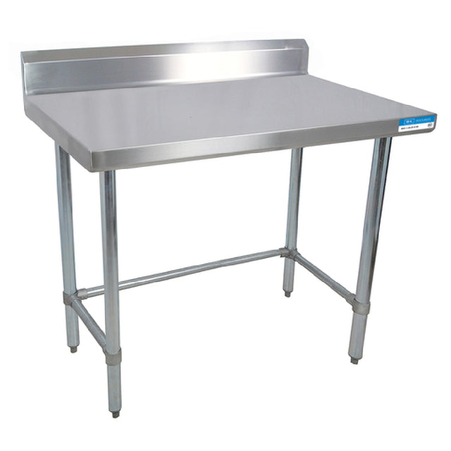 BK Resources QVTR5OB-8424 Work Table 84"W X 24"D X 39-3/4"H Overall Size 14/304 Stainless Steel Top With 5"H Backsplash