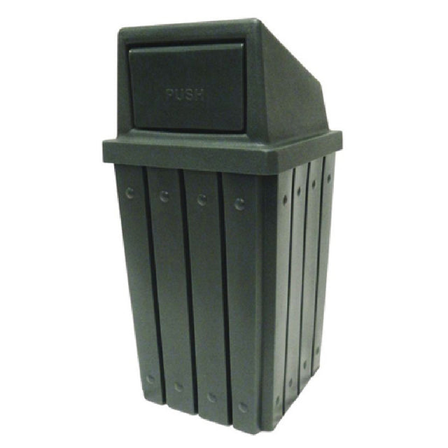Hubert 89670 - Trash Receptacle, 32 Gallon, 18-1/4" X 18-1/4" X 29"H