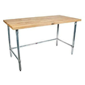 BK Resources MFTSOB-6030 Work Table With Stainless Steel Open Base 60"W X 30"D X 34-3/4"H Overall Size