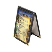 Menu Solutions SE135_BENGALINE-GROTTO-GOLD-CORNER Menu Cover/Wine List Table Tent Design