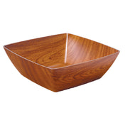 GET Enterprises B-SQ-8-M Arbor™ Faux Wood Bowl 2 Qt. (2.4 Qt. Rim Full) 7-3/4" X 7-3/4" X 3-3/4"H