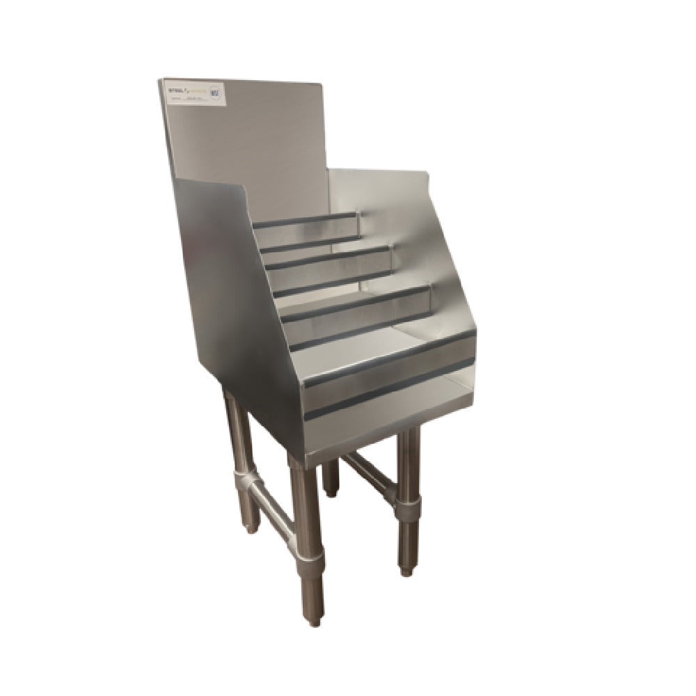 Steel Works Stainless SWLDR-1812 Underbar Raised Liquor Bottle Display Unit 12" X 18"