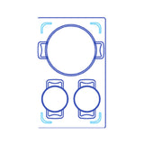 TableCraft Products CW1026BRS - Hot Food Template, 13-1/2" X 21-5/8" (fits Well Size: 11-7/8" X 19-7/8")