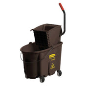 Rubbermaid FG758088BRN WaveBrake® Mopping Combo 35 Qt. Bucket Capacity Reduces Splashing