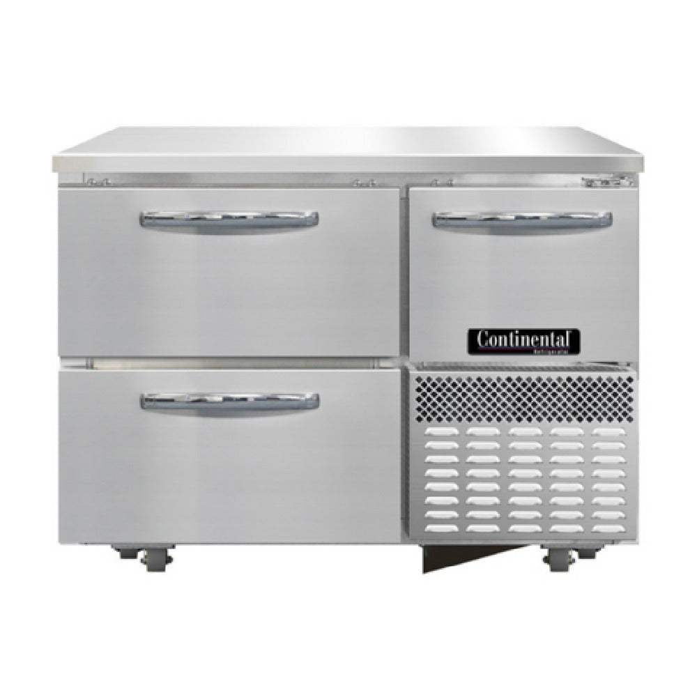Continental Refrigerator FA43SN-U-D Undercounter Freezer Shallow Depth Base 43"W