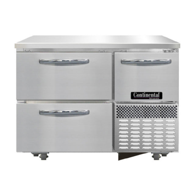 Continental Refrigerator FA43SN-U-D Undercounter Freezer Shallow Depth Base 43"W