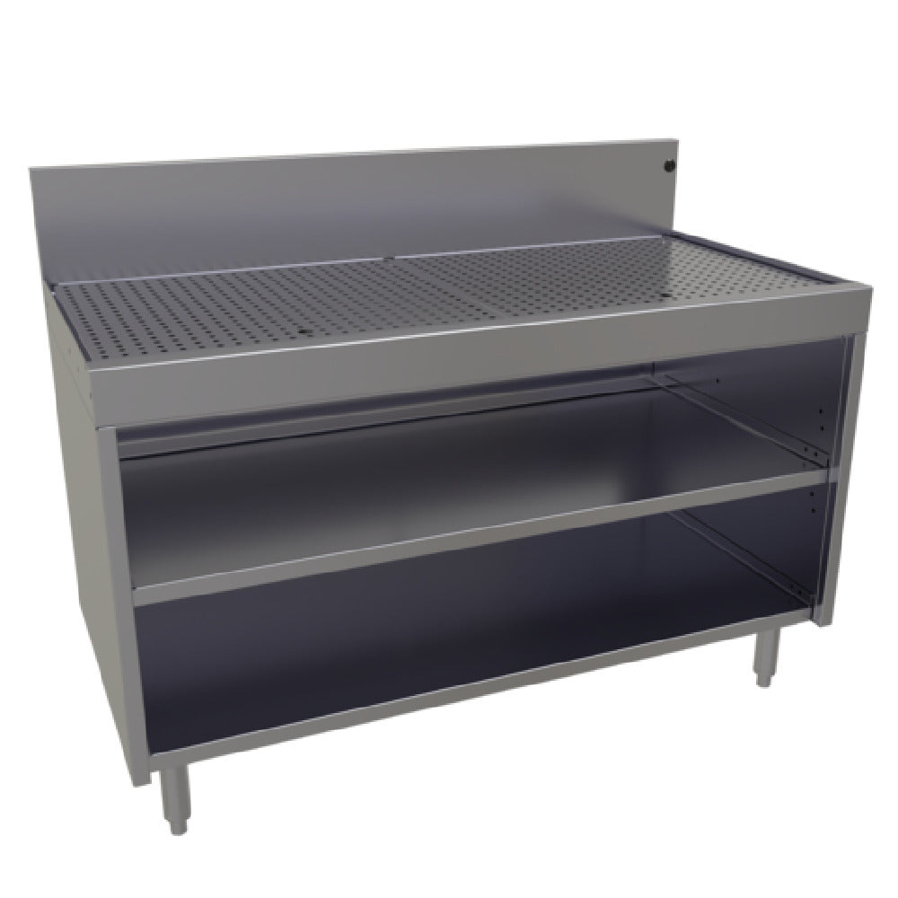 Glastender DBCB-48-LD Underbar Drainboard Open Front Cabinet Base 48"W X 24"D
