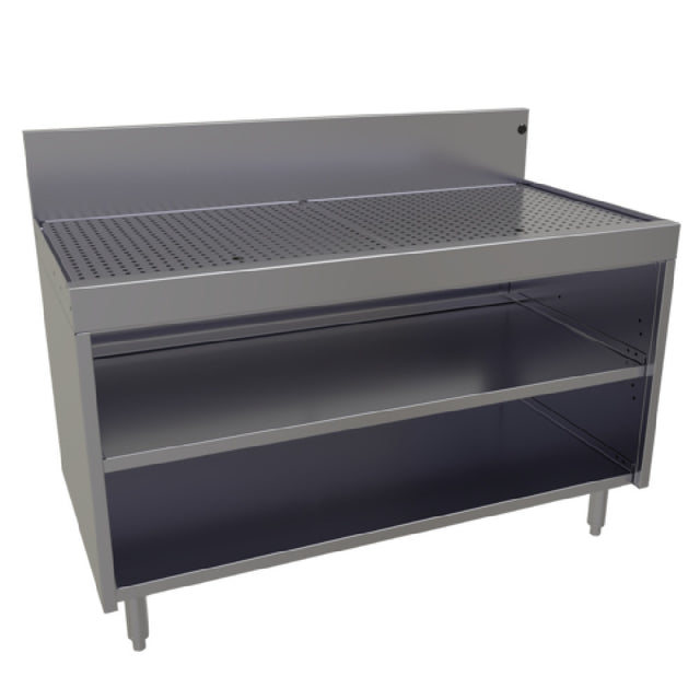 Glastender DBCB-48-LD Underbar Drainboard Open Front Cabinet Base 48"W X 24"D