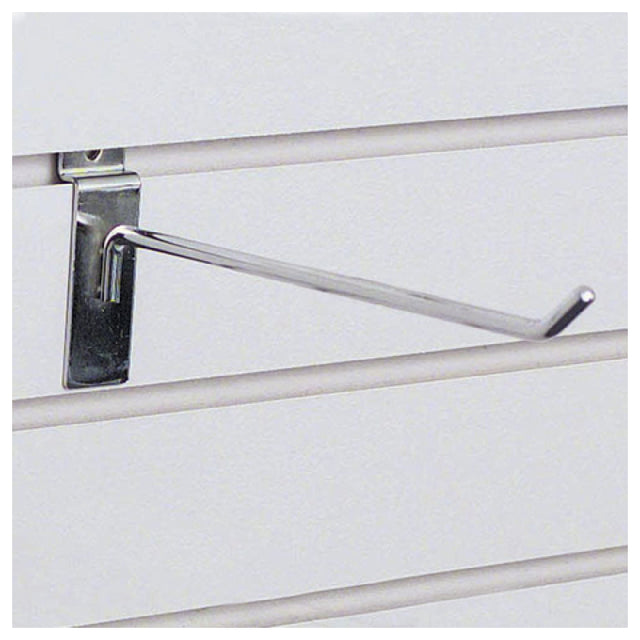 Hubert 64857 - Slatwall Hook, 1/4" Dia. X 8"L, Steel