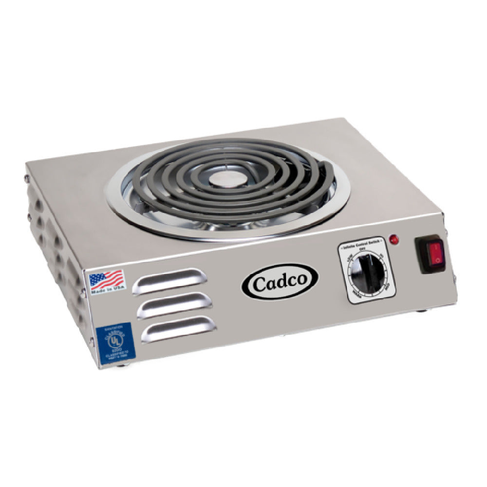Cadco CSR-3T(220) - Portable Single Hi-Power Hot Plate, Countertop, Electric