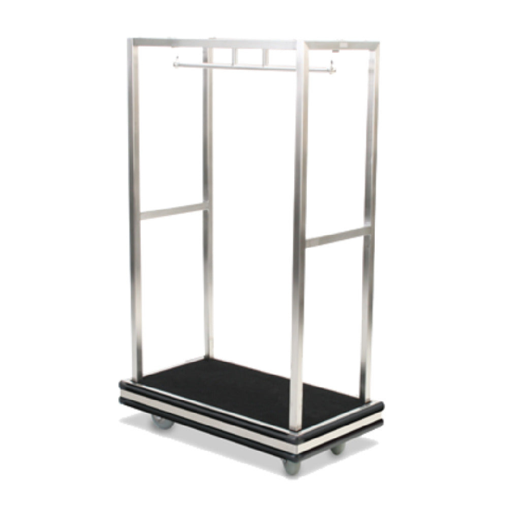 Forbes Industries 2505DB-SS Specialty Luggage Cart 1-1/2” Square Tubular Brushed Stainless Steel Superstructure