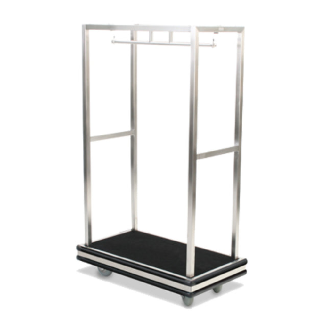 Forbes Industries 2505DB-SS Specialty Luggage Cart 1-1/2” Square Tubular Brushed Stainless Steel Superstructure