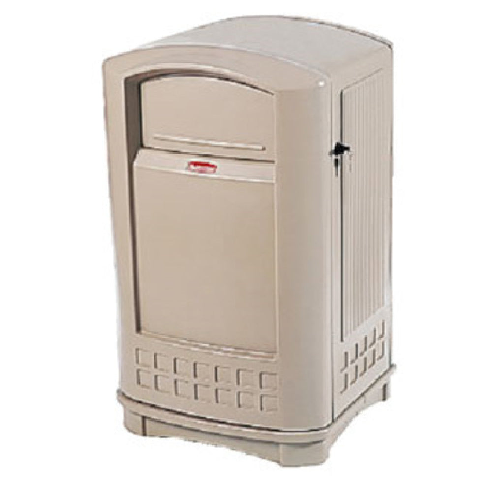 Rubbermaid FG396400BEIG Plaza™ Container 50 Gallon 24-3/4"W X 25-1/4"D X 42-1/8"H