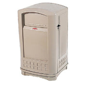 Rubbermaid FG396400BEIG Plaza™ Container 50 Gallon 24-3/4"W X 25-1/4"D X 42-1/8"H