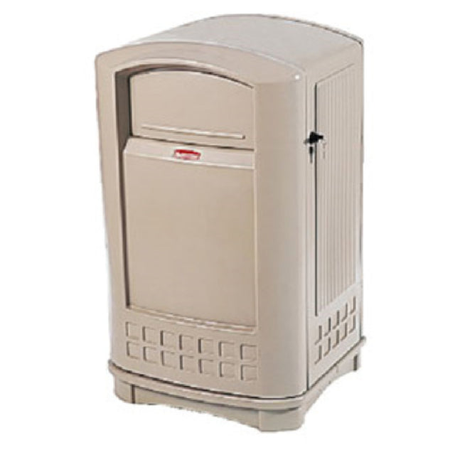 Rubbermaid FG396400BEIG Plaza™ Container 50 Gallon 24-3/4"W X 25-1/4"D X 42-1/8"H