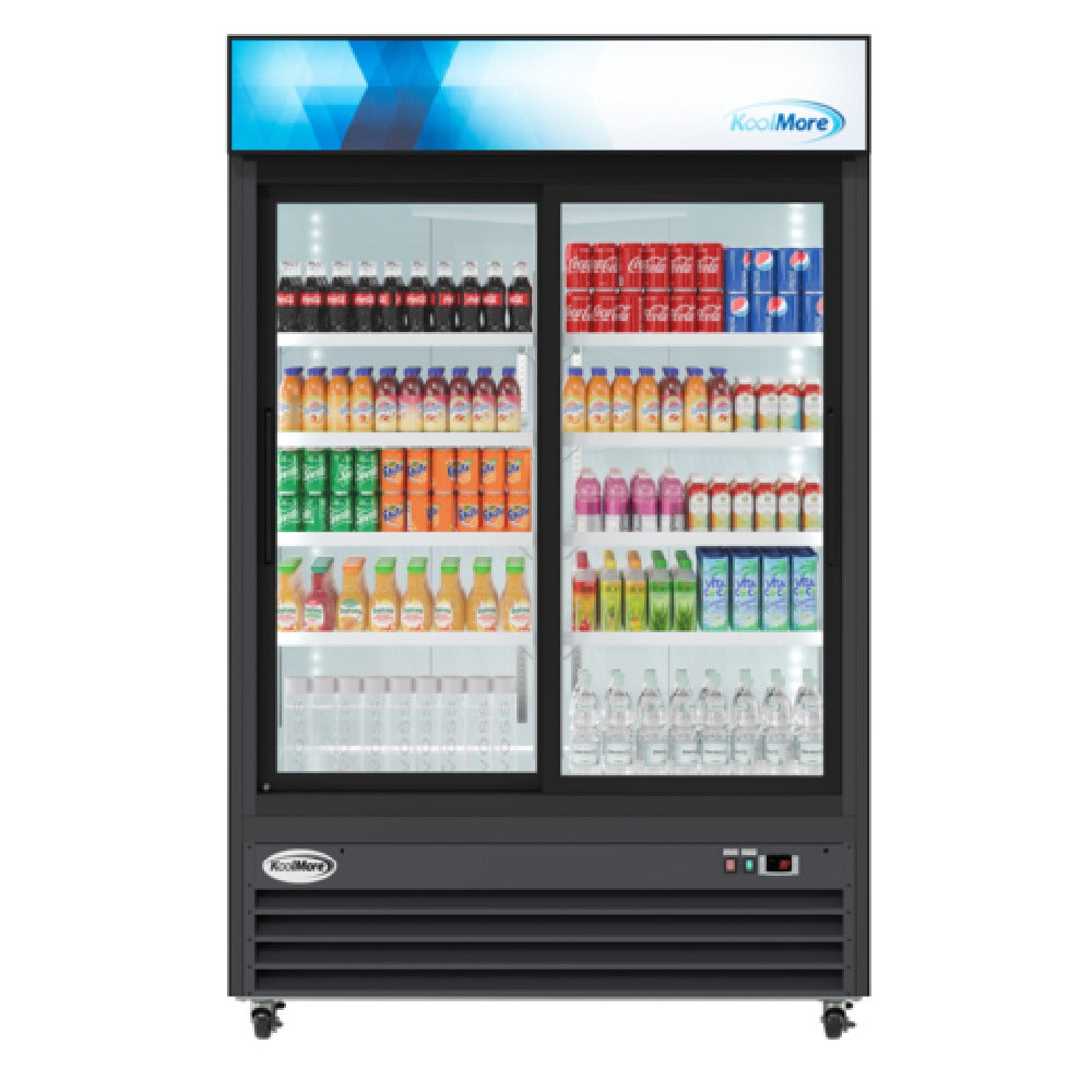 Koolmore MDR-2D-GSLD - Merchandiser Refrigerator, Two-sections, 53-1/8"W