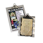 Menu Solutions ALSIN57-CLIP_SWIRL Menu Clip Board Holds 5" X 7" Insert Alumni-board