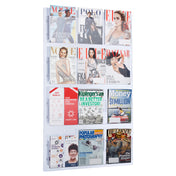 Alpine Industries ADI640-2948-CLR Hanging Magazine Rack 48" X 29" Adjustable Pockets