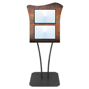 Hubert 99528 - Menu Board, 2-pocket, Floor Stand