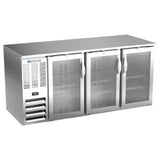 Beverage Air BB72HC-FG-S - Refrigerated Food Rated Back Bar Storage Cabinet, Three-section
