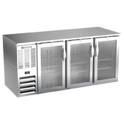 Beverage Air BB72HC-FG-S - Refrigerated Food Rated Back Bar Storage Cabinet, Three-section