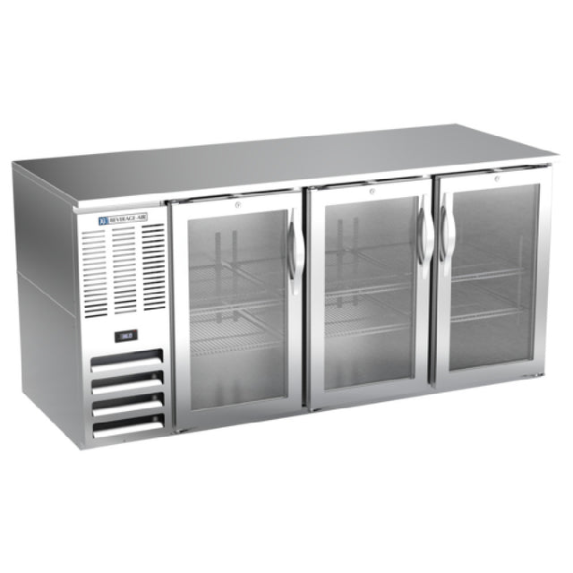 Beverage Air BB72HC-FG-S - Refrigerated Food Rated Back Bar Storage Cabinet, Three-section