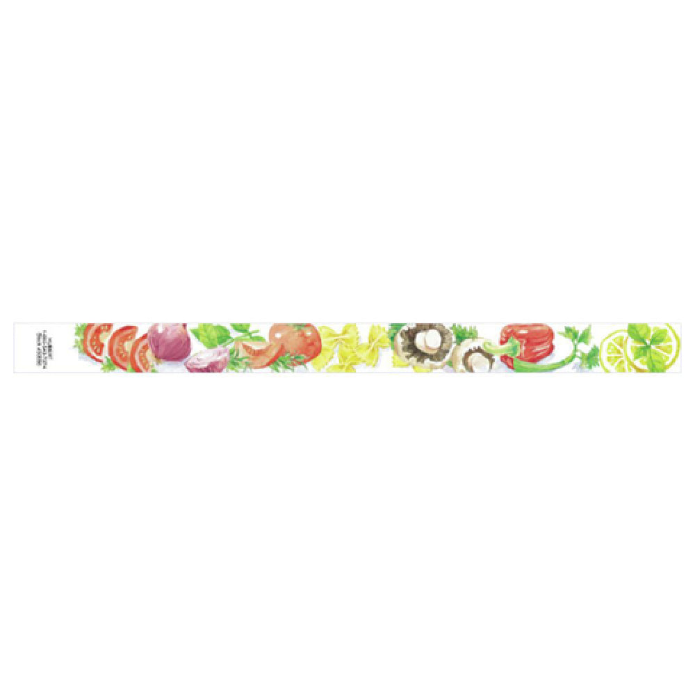 Hubert 30656 - Band-It Food Label, With Water Color Graphics, 13-3/4" X 1"