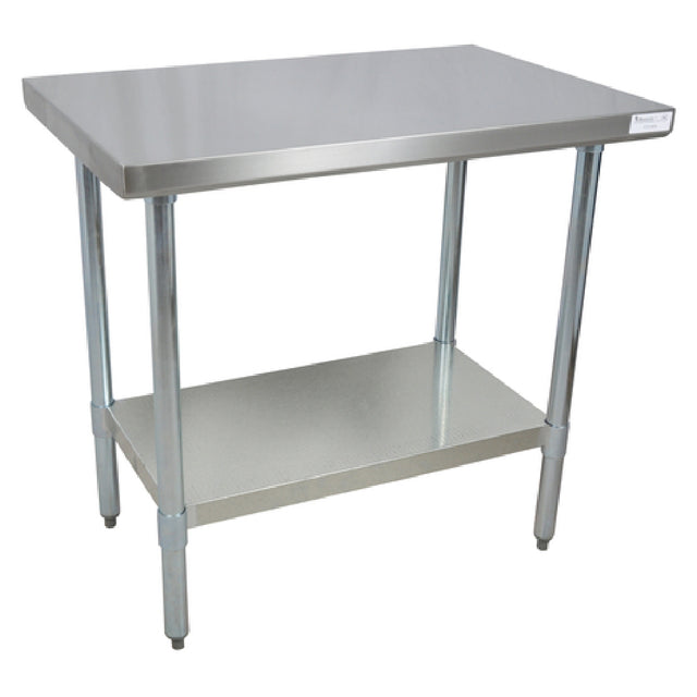 BK Resources CVT-6030 Work Table 60"W X 30"D X 34-3/4"H 16/304 Stainless Steel Top Reinforced With (2) 2" Rectangular Steel Tubing
