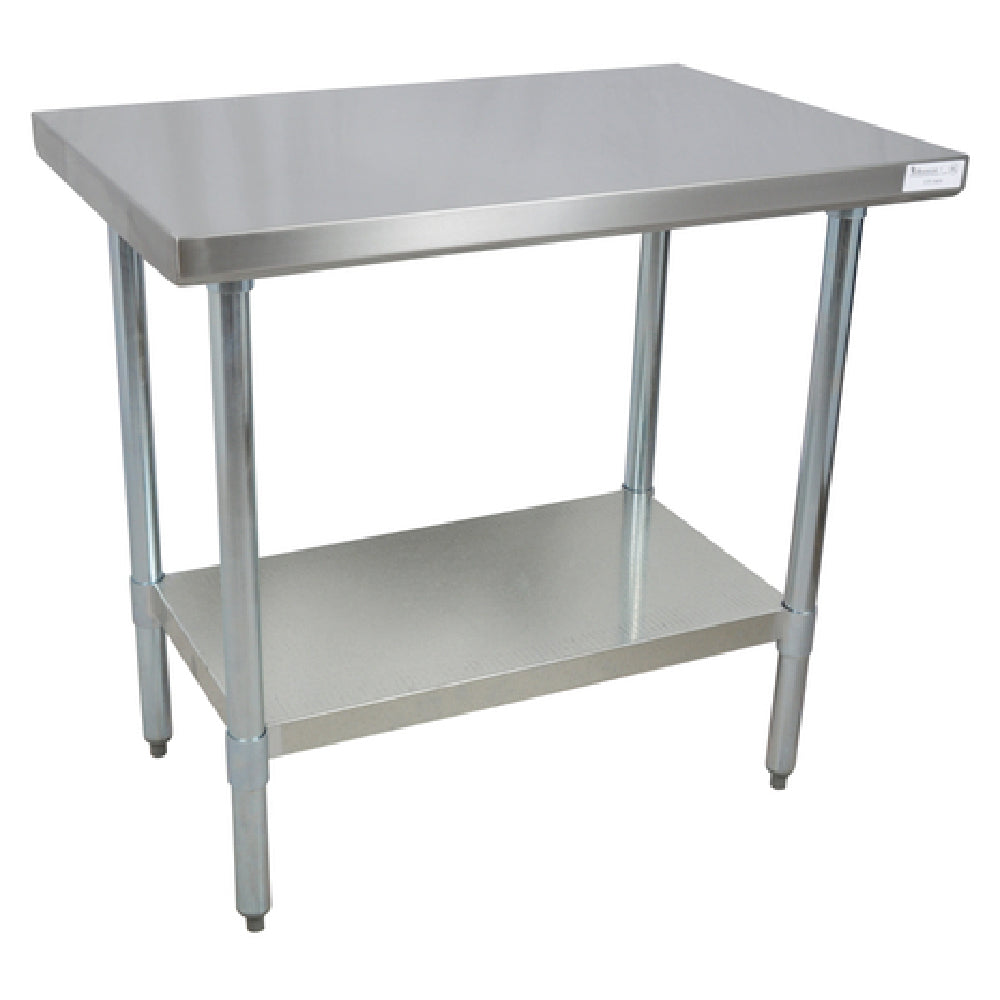 BK Resources CTT-6024 Work Table 60"W X 24"D X 34-3/4"H 16/304 Stainless Steel Top Reinforced With (2) 5" C Channels