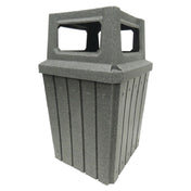 Hubert 87086 - Trash Receptacle, 52 Gallon, 23-1/2" X 23-1/2" X 29"H