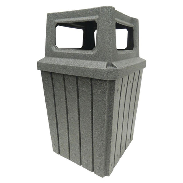 Hubert 87086 - Trash Receptacle, 52 Gallon, 23-1/2" X 23-1/2" X 29"H