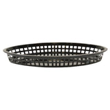 TableCraft Products 1086BK - Texas Platter Basket, 12-3/4" X 9-1/2" X 1-1/2", Oval