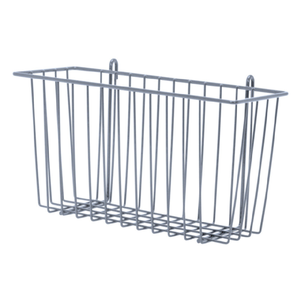 Quantum SG-B1357GY Store Grid Basket 13-3/8"W X 5"D X 7"H Gray Epoxy Antimicrobial Finish