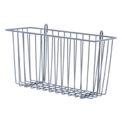Quantum SG-B1357GY Store Grid Basket 13-3/8"W X 5"D X 7"H Gray Epoxy Antimicrobial Finish